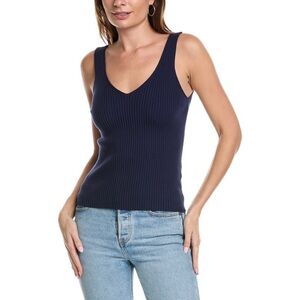 NWT Michael Stars Paige V Neck Ribbed Tank Admiral Size S